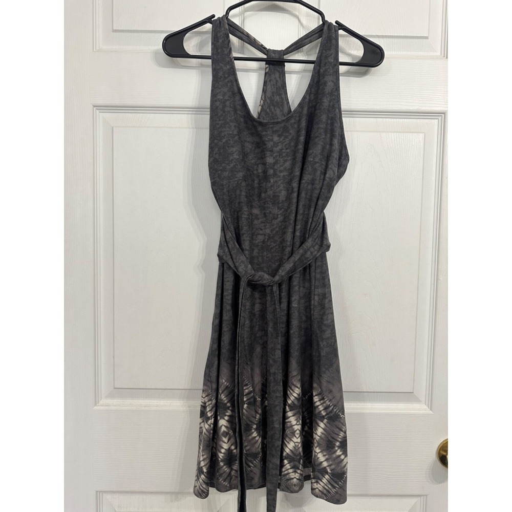 Patagonia Size S Gray Geometric Tie Dye Kiawah Island Wrap Dress